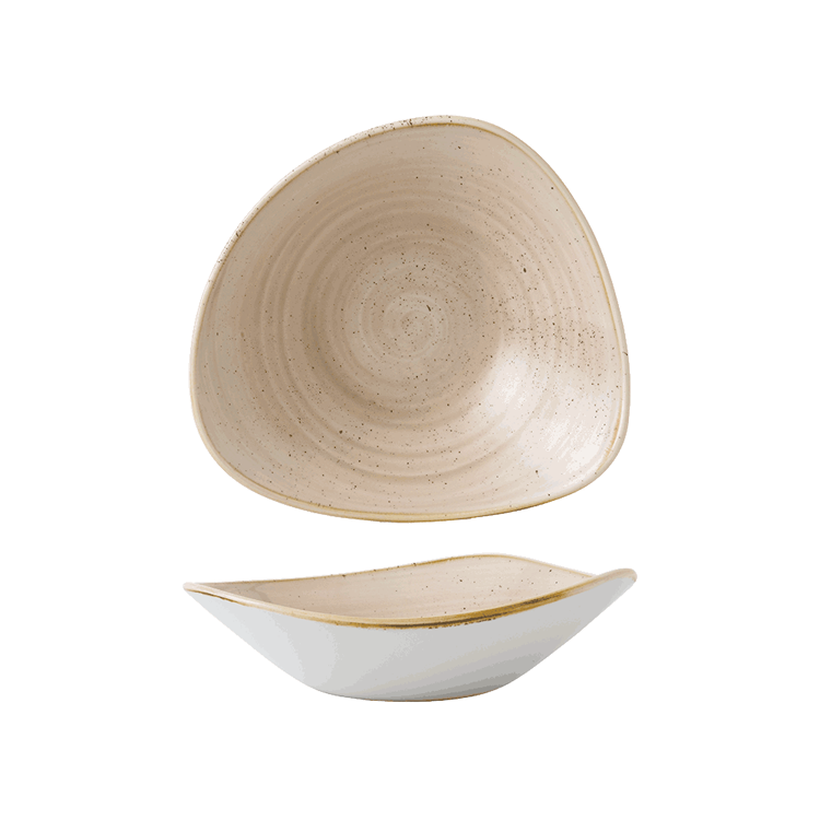 Stonecast bowl triangel Zandkleur18,5 cm 37 cl