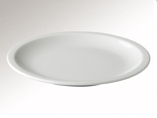 Plat bord 23,5 cm. wit mammoet