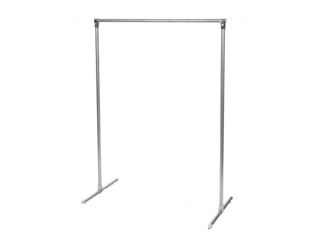 Kledingrek 150 cm + 30 hangers chroom