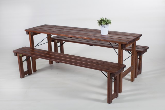 Bankenset Beieren  (tafel 50 cm x 180 cm + 2 banken)