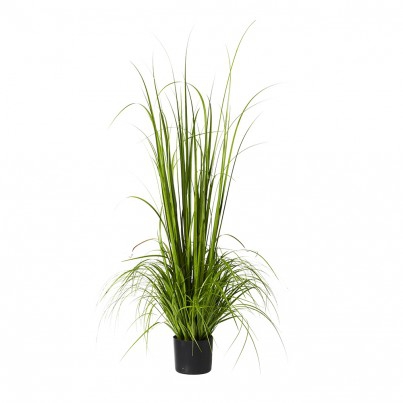 Kunstplant gras 180 cm in pot grijs.