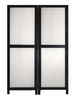 Kamerscherm zwart wit 2 x (65 x 200 cm)