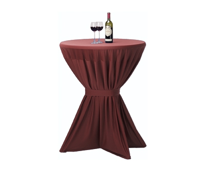 Statafelrok bordeaux met strik