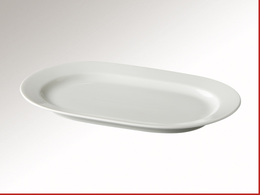 Schaal wit ovaal 35,5 x 24,5 cm