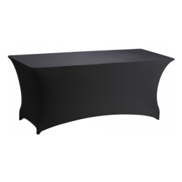 Tafelhoes stretch zwart v. tafel 183 x 76 cm