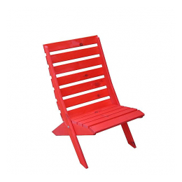 Strandstoel rood hout (beperkte voorraad)