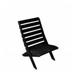 Strandstoel zwart  hout (beperkte voorraad)