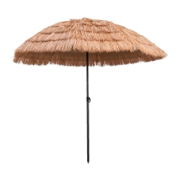 Parasol Raffia 200 cm + voet  (taupe)