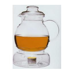 Theepot glas 1,5 liter +theelichtjes