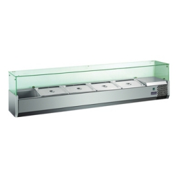 saladebar gekoeld 120 cm  (5 x 1/4 gastronorm 10 cm diep)