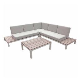 Lounge set 1 x hoekbank + tafel + kussens