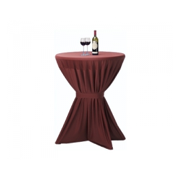 Statafelrok bordeaux met strik